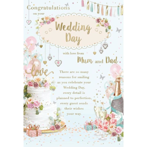 Picture of FROM MUM AND DAD WEDDING CARD